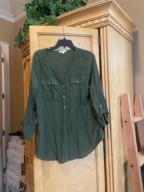 Notations green blouse size xl